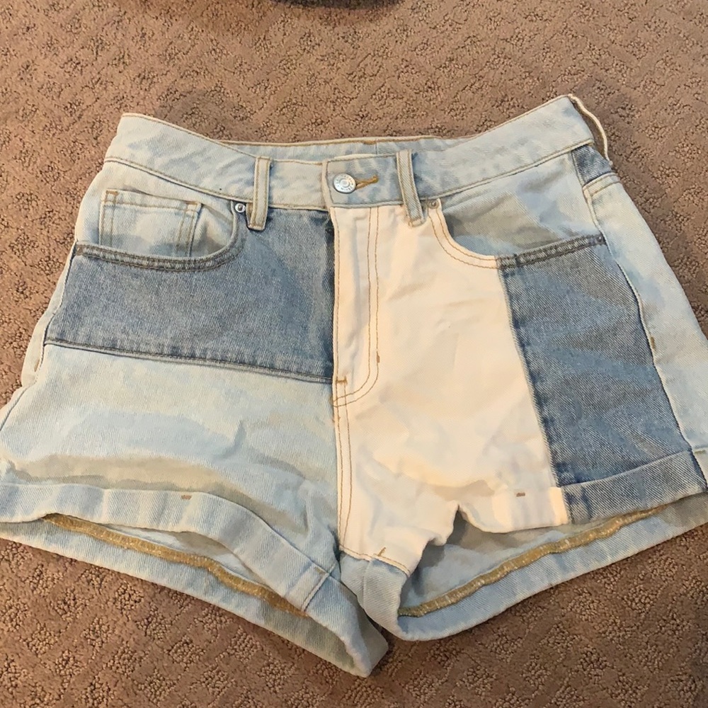 Pacsun Blocked Denim Shorts